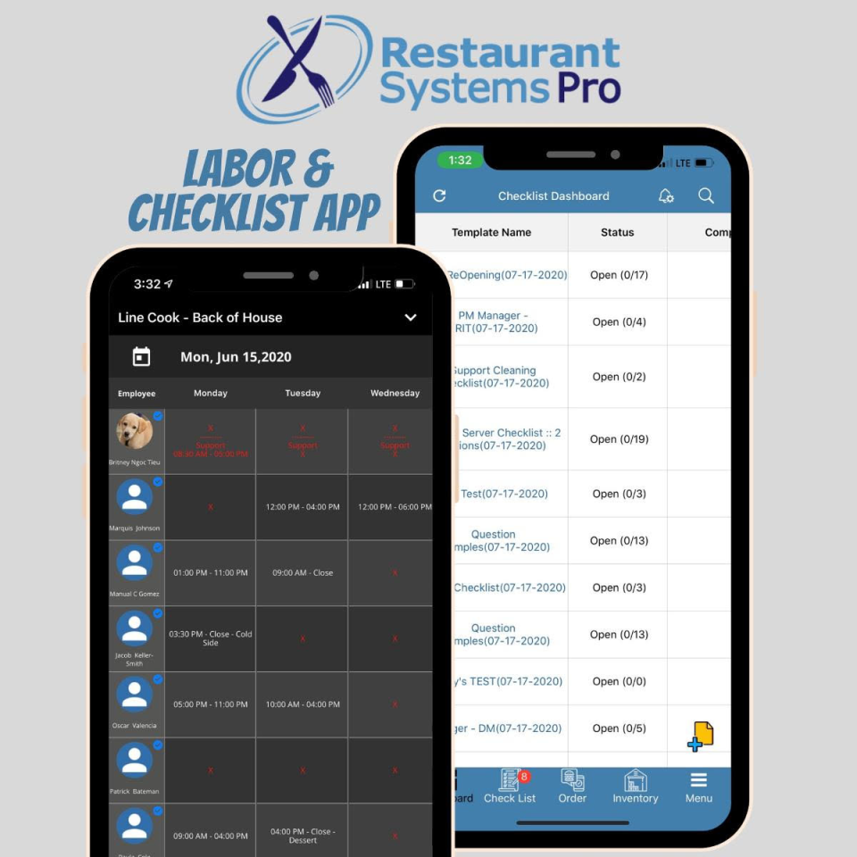 screenshot of Restaurant Systems Pro